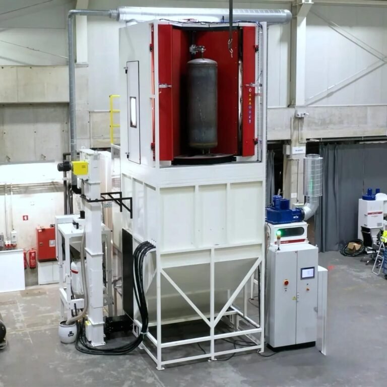 Internal shot peening machine