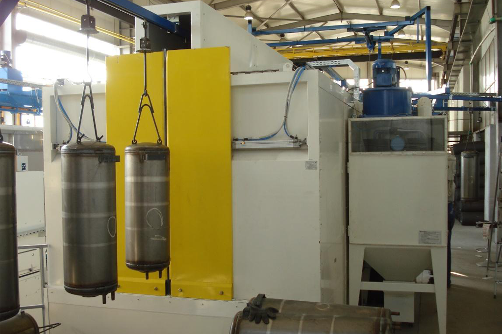 Steel-bottle-internal-surface-shot-peening-machine