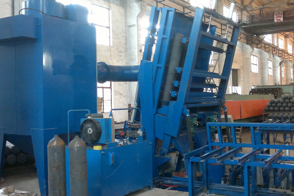 Steel bottle inner surface shot peening machine