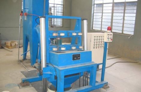 Bottle inside blasting machine